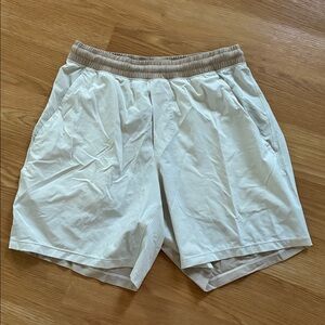 White/brown Lululemon shorts men’s